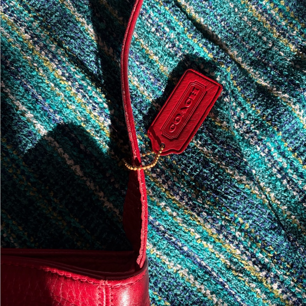 Coach Vibrant Red Leather Shoulder Bag - Picture 2 of 5
